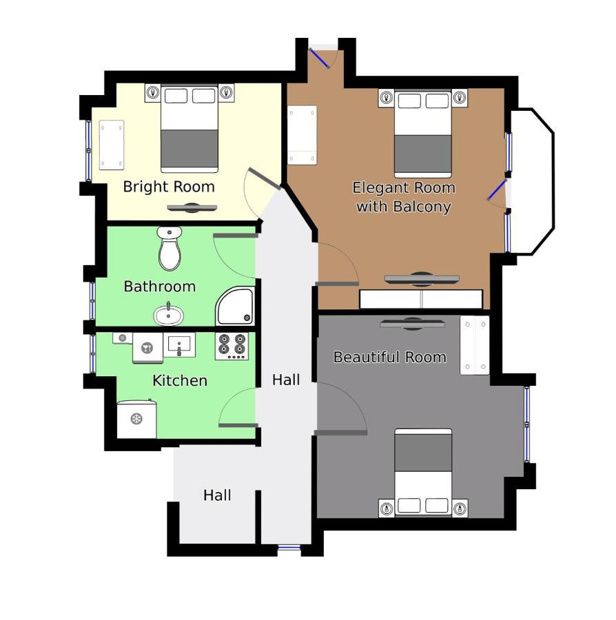 אולבורג Aday - Villa Firenze - 2 Bedrooms Bright Apartment מראה חיצוני תמונה